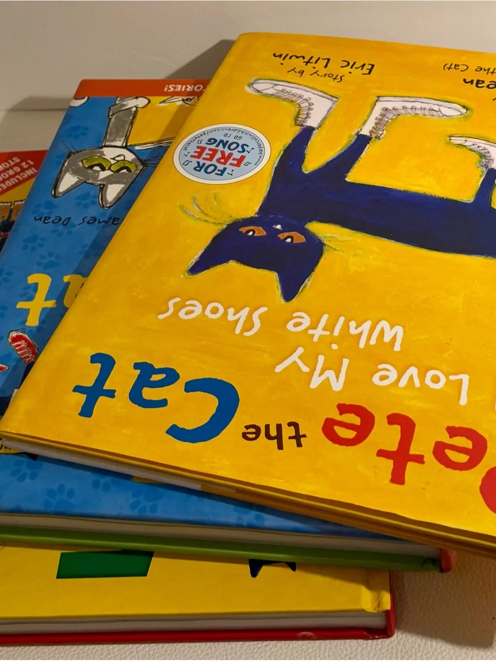 Pete the Cat 3 Hardcover Book Lot 5-Minute Stories I Love My White Shoes Kids